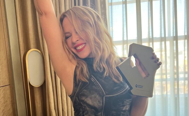 Kylie Minogue reaches 'new generation' as BMG celebrates third consecutive No.1 studio album