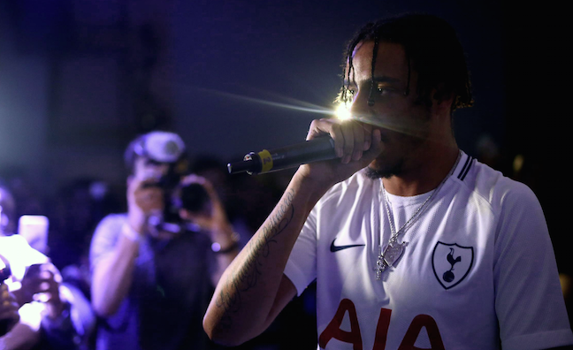 AJ Tracey unveils new single at Tottenham Hotspur kit launch