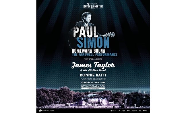 Paul Simon 'Farewell Performance' to close British Summer Time Hyde Park 2018