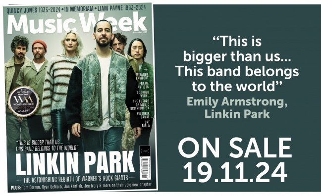 Linkin Park cover the December edition of Music Week 