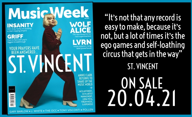 St. Vincent stars on the cover of the new edition of Music Week