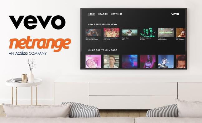 Vevo partners with smart TV systems provider NetRange