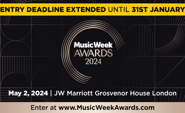 Entry deadline extended for Music Week Awards 2024