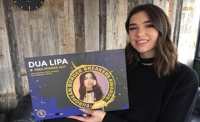 Dua Lipa scoops Public Choice Award at the EBBAs
