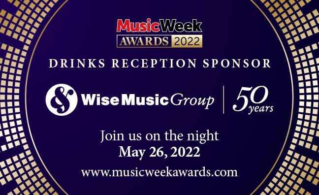 Wise Music Group to sponsor Music Week Awards 2022 drinks reception
