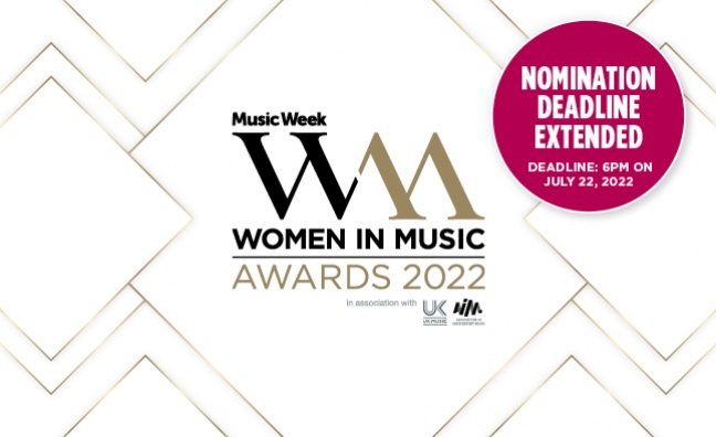 Last chance for Music Week Women In Music Awards nominations