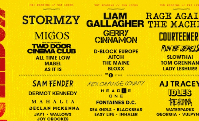 Stormzy, Rage Against The Machine & Liam Gallagher to headline Reading & Leeds 2020