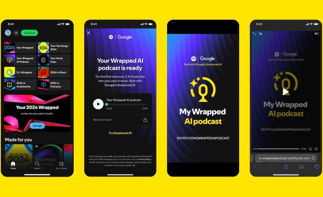 Spotify embraces AI features for 2024 Wrapped... as UK talent struggles on year-end rankings