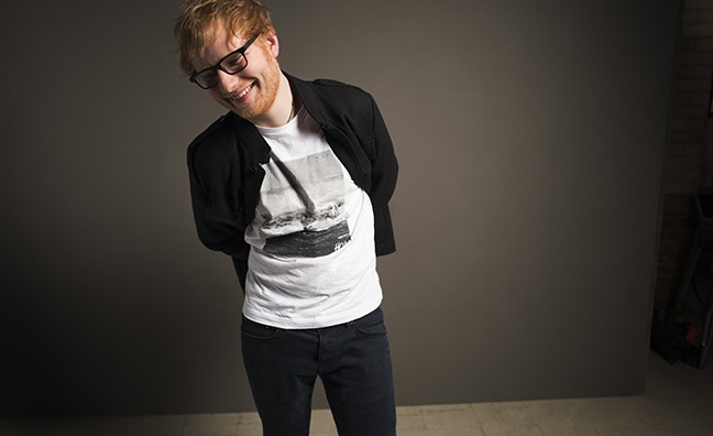 Ed Sheeran looks unstoppable as ÷ nears 1m sales, topping the charts for a second week