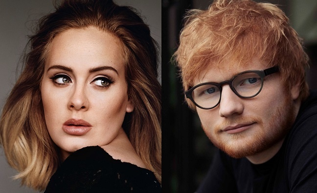 Adele and Ed Sheeran top end-of-year charts as streaming boosts classic catalogue