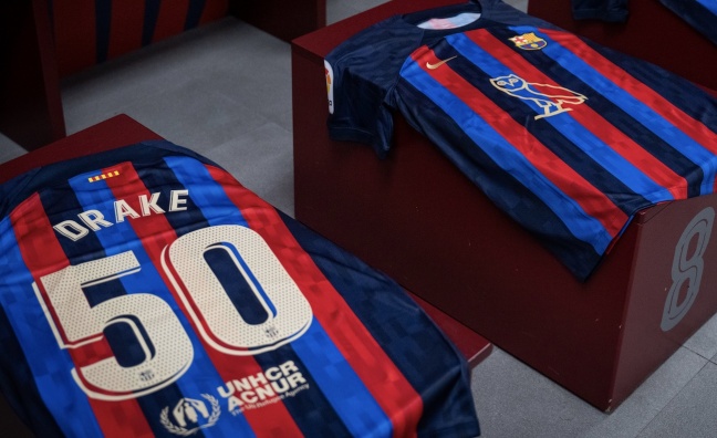 Spotify's Marc Hazan hints at 'endless potential' for Barcelona partnership as Drake shirt launches