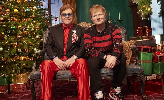 Step into Christmas: Ed Sheeran & Elton John lead the festive charge on singles chart