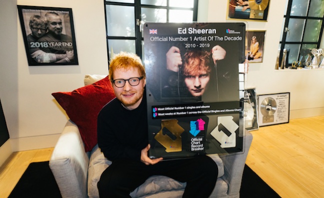 Ed Sheeran crowned UK's Official No.1 Artist Of The Decade