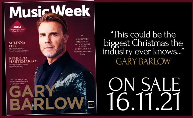 Gary Barlow stars on the cover of the new Music Week