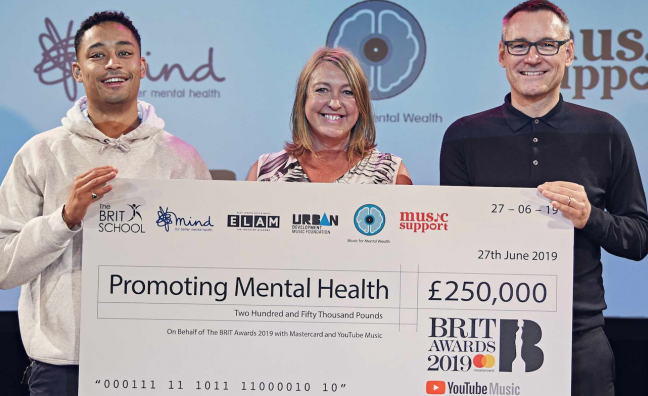 The BRIT Awards 2019 donates £250,000 towards mental health wellbeing for young people